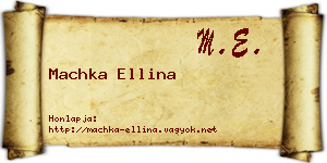 Machka Ellina névjegykártya